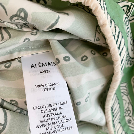 ALEMAIS PRINTED TOP IN GREEN MIX WHITE 267466