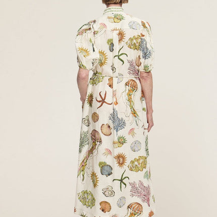 ALEMAIS LONG DRESS WITH OCEAN-INSPIRED PRINT 267469
