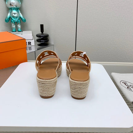 ITHEA 85 MM ESPADRILLE IN BRONZE BROWN CALFSKIN