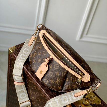 HIGH RISE FANNY PACK 38 IN BROWN MONOGRAM CANVAS