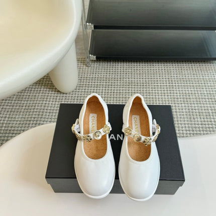 MARY JANE SHOES WHITE SHEEPSKIN
