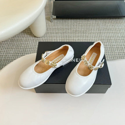 MARY JANE SHOES WHITE SHEEPSKIN
