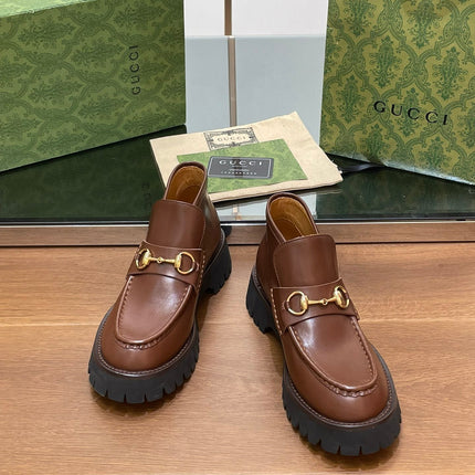 HORSEBIT ANKLE BOOTS 4.5CM IN RUSSET BROWN CALFSKIN