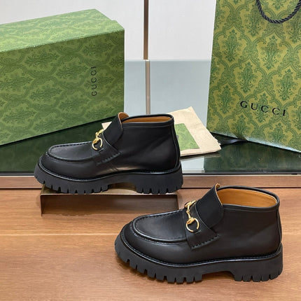 HORSEBIT ANKLE BOOTS 4.5CM IN BLACK CALFSKIN