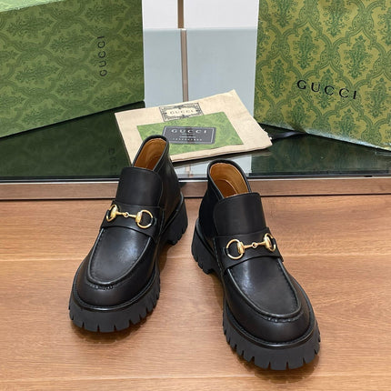 HORSEBIT ANKLE BOOTS 4.5CM IN BLACK CALFSKIN