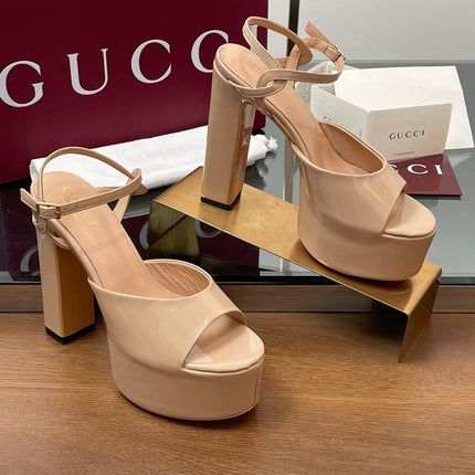 HIGH HEEL SANDALS 13 CM IN BEIGE LAMBSKIN