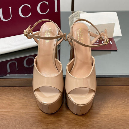 HIGH HEEL SANDALS 13 CM IN BEIGE LAMBSKIN