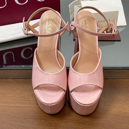 HIGH HEEL SANDALS 13 CM IN LIGHT PINK LAMBSKIN