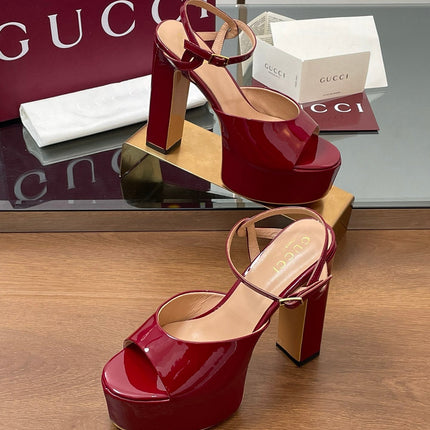 HIGH HEEL SANDALS 13 CM IN RED LAMBSKIN