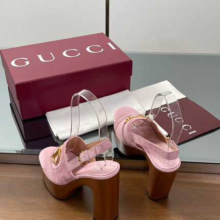 HIGH HEEL SANDALS 13 CM IN PINK CALFSKIN MIX SUEDE GOLD HARDWARE