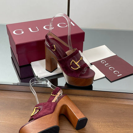 HIGH HEEL SANDALS 13 CM IN DARK RED CALFSKIN MIX SUEDE GOLD HARDWARE