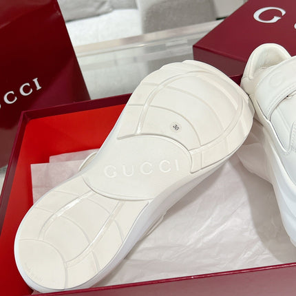 GG WAVE SNEAKER IN RICE WHITE CALFSKIN