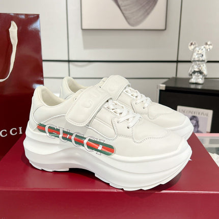GG WAVE SNEAKER IN RICE WHITE CALFSKIN