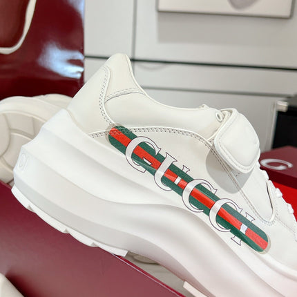 GG WAVE SNEAKER IN RICE WHITE CALFSKIN