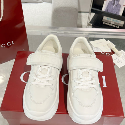 GG WAVE SNEAKER IN RICE WHITE CALFSKIN