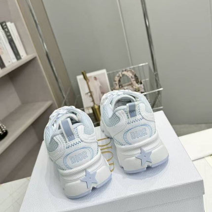 CD CHORONO SNEAKER IN WHITE AND LIGHT BLUE MESH