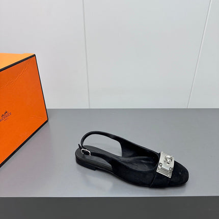 INNOCENTE SLINGBACK IN BLACK SUEDE