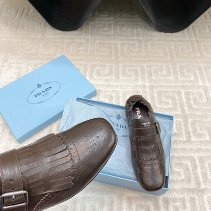 TASSEL LOAFERS IN WALNUT BROWN LAMBSKIN