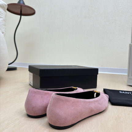 BABYLONE BALLET FLAT IN LIGHT PINK SUEDE