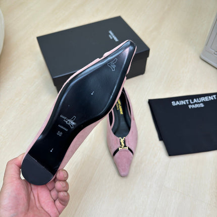 BABYLONE BALLET FLAT IN LIGHT PINK SUEDE