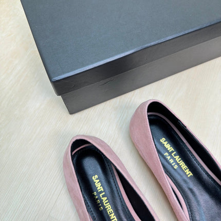 BABYLONE BALLET FLAT IN LIGHT PINK SUEDE