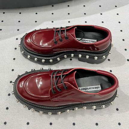 ATLAS DERBY 55 MM IN BURGUNDY RED CALFSKIN