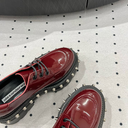 ATLAS DERBY 55 MM IN BURGUNDY RED CALFSKIN