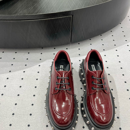 ATLAS DERBY 55 MM IN BURGUNDY RED CALFSKIN