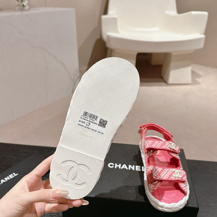 CC DAD SANDALS IN BLUSH PINK CALFSKIN