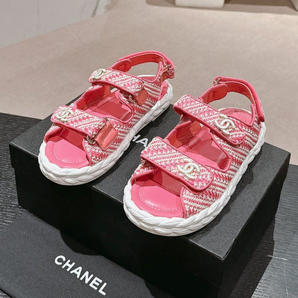 CC DAD SANDALS IN BLUSH PINK CALFSKIN