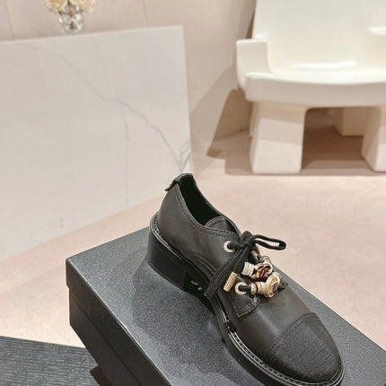 OXFORD SHOES BLACK SHEEPSKIN