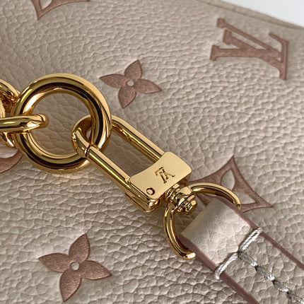 NANO NOÉ 19 IN WHITE MIX PINK MONOGRAM EMPREINTE CALFSKIN