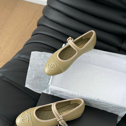 MARY JANE SHOES BEIGE ECRU LAMBSKIN