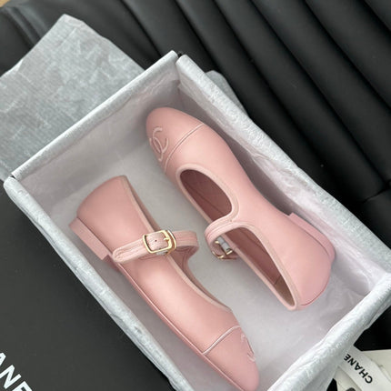 MARY JANE SHOES IN LIGHT PINK LAMBSKIN