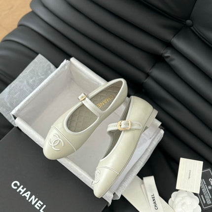 MARY JANE SHOES IN GREY LAMBSKIN