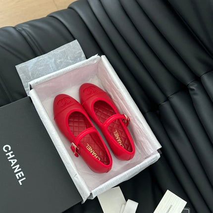 MARY JANE SHOES IN ROSE RED LAMBSKIN