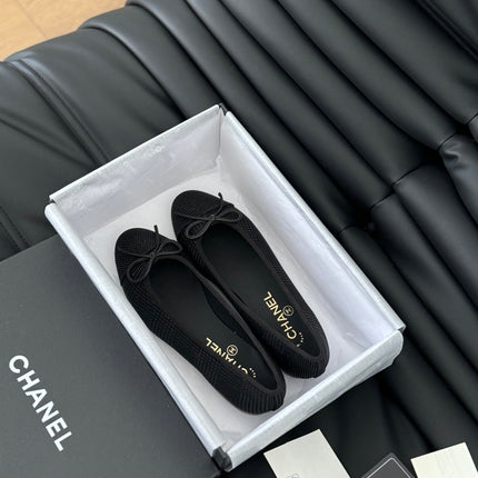 CLASSIC BALLET FLATS BLACK LAMBSKIN