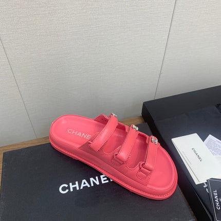 DAD SANDAL IN RED PINK LAMBSKIN MULE