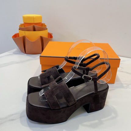 JAM 30 SANDAL IN CAROB BROWN SUEDE