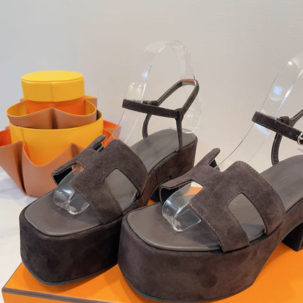 JAM 30 SANDAL IN CAROB BROWN SUEDE