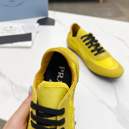 COLLAPSE SNEAKERS IN YELLOW SUEDE AND NYLON