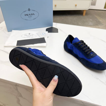 COLLAPSE SNEAKERS IN BLUE SUEDE AND NYLON