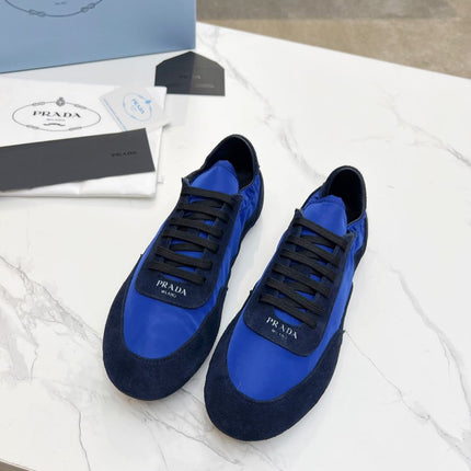 COLLAPSE SNEAKERS IN BLUE SUEDE AND NYLON