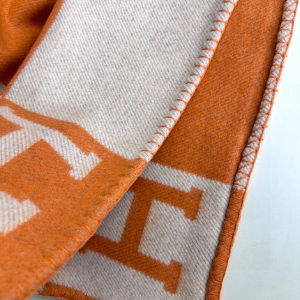 AVALON THROW BLANKET 170 CM IN TIGER ORANGE CASHMERE 294474