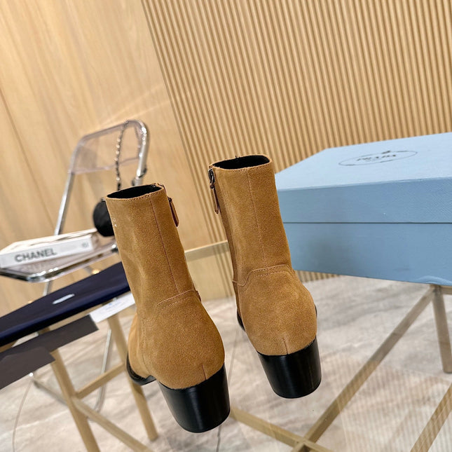 PRA ANKLE BOOTS IN TAN BROWN SUEDE