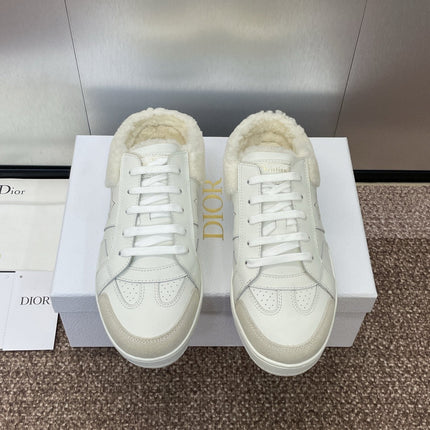 STAR SNEAKER IN WHITE CALFSKIN AND SHEARLING