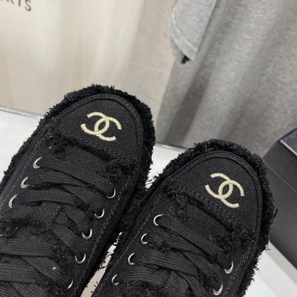 CC SNEAKER BLACK DENIM FABRIC