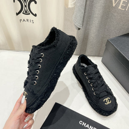 CC SNEAKER BLACK DENIM FABRIC