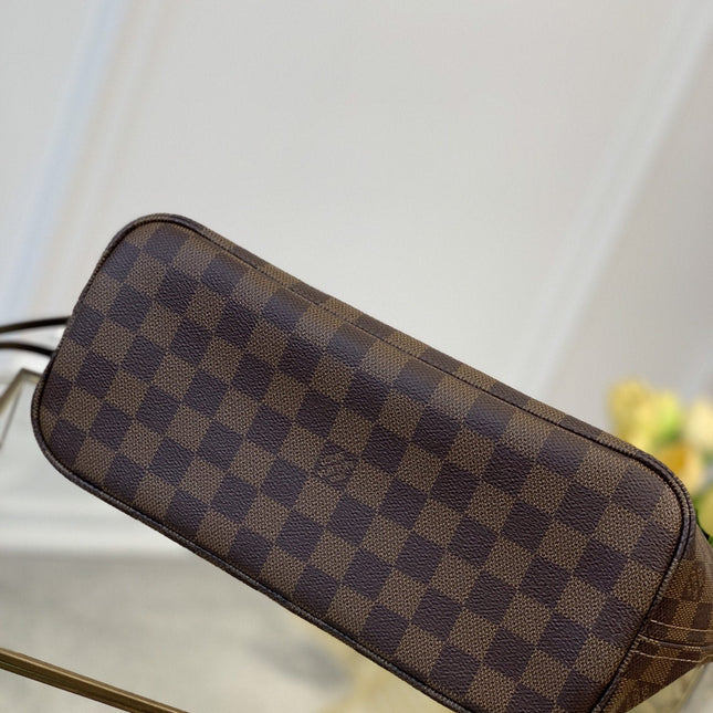 NEVER FULL MM WITH DUSTBAG DAMIER EBENE CANVAS 29CM