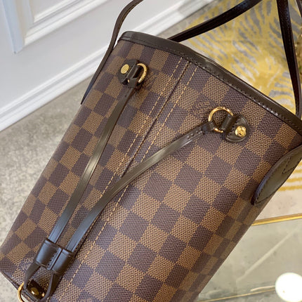 NEVER FULL MM WITH DUSTBAG DAMIER EBENE CANVAS 29CM